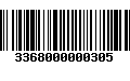 Código de Barras 3368000000305