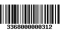 Código de Barras 3368000000312