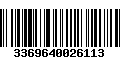 Código de Barras 3369640026113