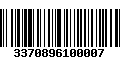 Código de Barras 3370896100007