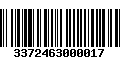 Código de Barras 3372463000017