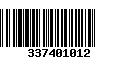 Código de Barras 337401012