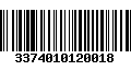 Código de Barras 3374010120018