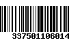 Código de Barras 337501106014