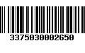 Código de Barras 3375030002650