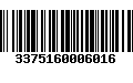 Código de Barras 3375160006016