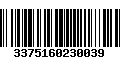 Código de Barras 3375160230039