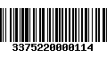 Código de Barras 3375220000114