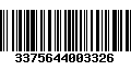 Código de Barras 3375644003326