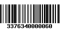 Código de Barras 3376340000060