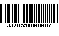 Código de Barras 3378550000007