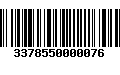 Código de Barras 3378550000076