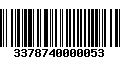 Código de Barras 3378740000053