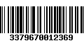 Código de Barras 3379670012369