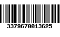 Código de Barras 3379670013625