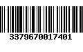 Código de Barras 3379670017401