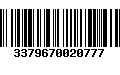 Código de Barras 3379670020777