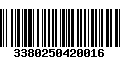 Código de Barras 3380250420016