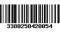 Código de Barras 3380250420054