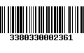 Código de Barras 3380330002361