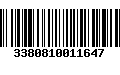 Código de Barras 3380810011647