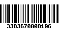 Código de Barras 3383670000196