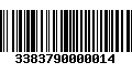 Código de Barras 3383790000014