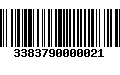 Código de Barras 3383790000021