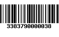 Código de Barras 3383790000038