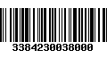 Código de Barras 3384230038000