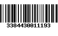 Código de Barras 3384430011193