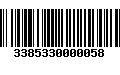 Código de Barras 3385330000058