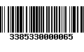 Código de Barras 3385330000065