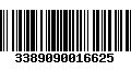 Código de Barras 3389090016625