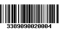 Código de Barras 3389090020004