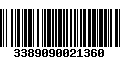 Código de Barras 3389090021360