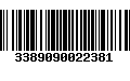 Código de Barras 3389090022381