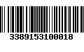 Código de Barras 3389153100018