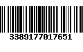 Código de Barras 3389177017651