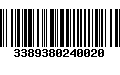 Código de Barras 3389380240020