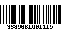 Código de Barras 3389681001115