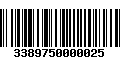 Código de Barras 3389750000025