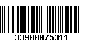 Código de Barras 33900075311