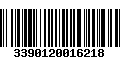 Código de Barras 3390120016218