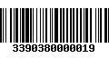 Código de Barras 3390380000019