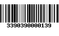 Código de Barras 3390390000139