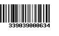 Código de Barras 339039000634