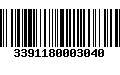 Código de Barras 3391180003040