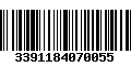 Código de Barras 3391184070055