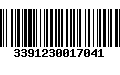 Código de Barras 3391230017041